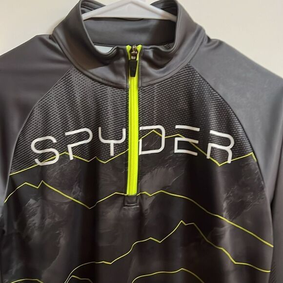 Youth boys size XL Spyder half zip long sleeve Limitless Rising gray shirt. - Picture 2 of 5